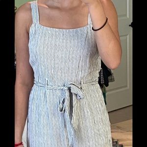 Black and white striped romper